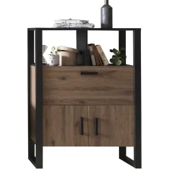 Wohnen 101x134x39 Offener Schrank in Nussbaum NB - Dudleys