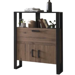 Wohnen 101x134x39 Offener Schrank in Nussbaum NB - Dudleys