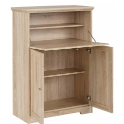 Wohnen 81x116x39 Officeschrank Sekretär in Eiche Dekor - Rienva