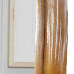 44x120x4 Ovaler Wandspiegel mit Rattan Rahmen - Offia^Wohnen New
