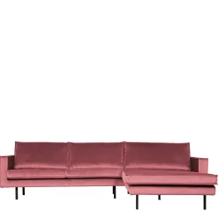 Wohnen 300x85x155 Polsterecke in Pink & Schwarz - Majanco