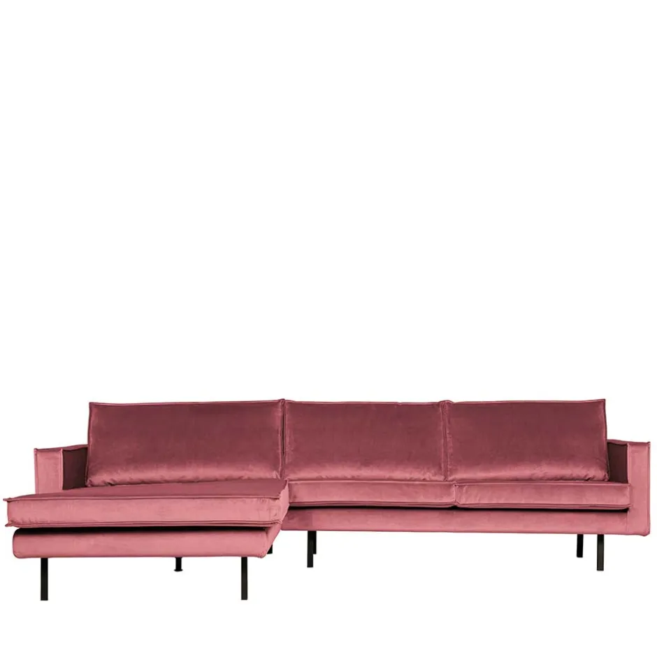 Wohnen 300x85x155 Polsterecke in Pink & Schwarz - Majanco