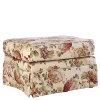 Wohnen 74x52x60 Polsterhocker mit Blumen Stoff - Kammas