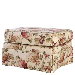 Wohnen 74x52x60 Polsterhocker mit Blumen Stoff - Kammas