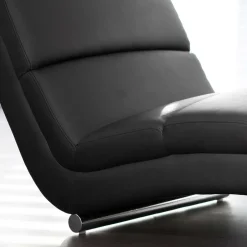 60x82x170 Polsterliege in Schwarz Kunstleder - Elias^Wohnen Discount