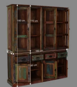 160x190x40 Recyclingholz Anrichte im Shabby Chic - Jamaica^Wohnen New