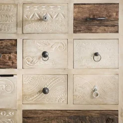 110x91x37 Recyclingholz Kommode mit 14 Schubladen - Emirello^Wohnen Hot