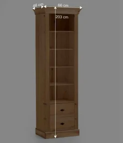 66x203x46 Regal in Kiefer Laugenfarben - Piatra^Wohnen Online