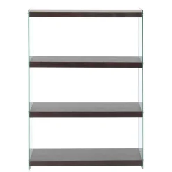 Wohnen 83x113x30 Regal in Walnussfarben MDF - Ucera