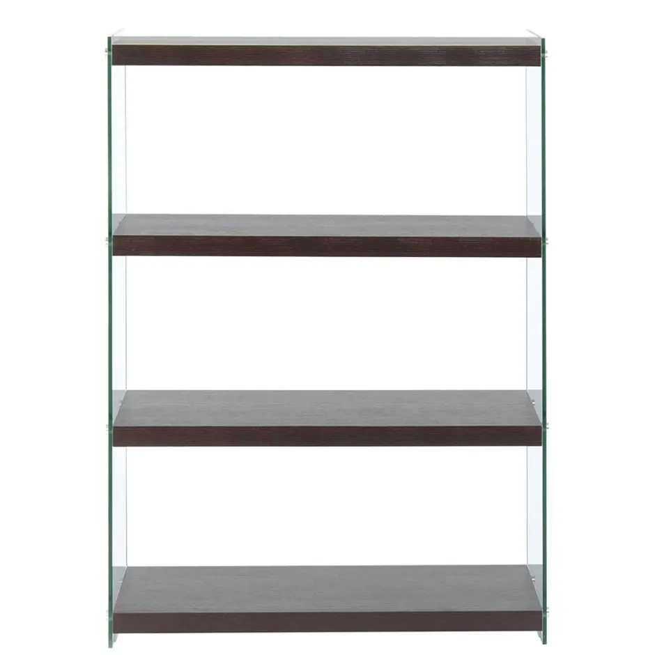 Wohnen 83x113x30 Regal in Walnussfarben MDF - Ucera