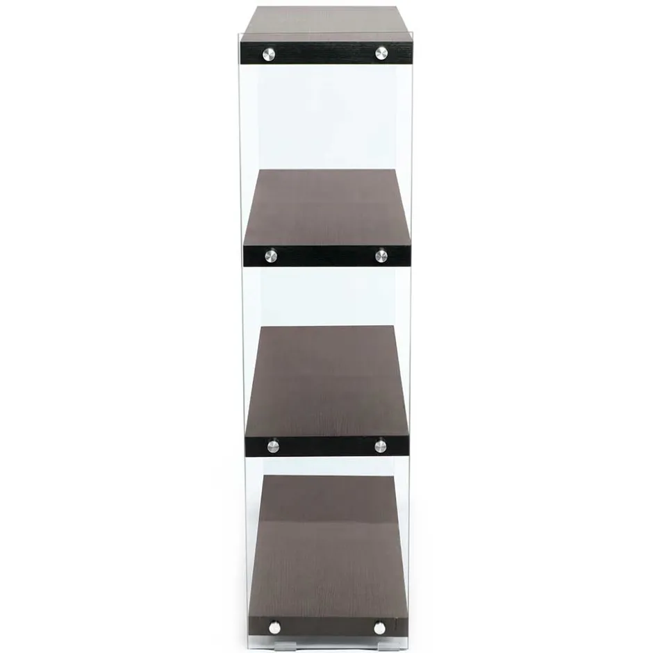 Wohnen 83x113x30 Regal in Walnussfarben MDF - Ucera