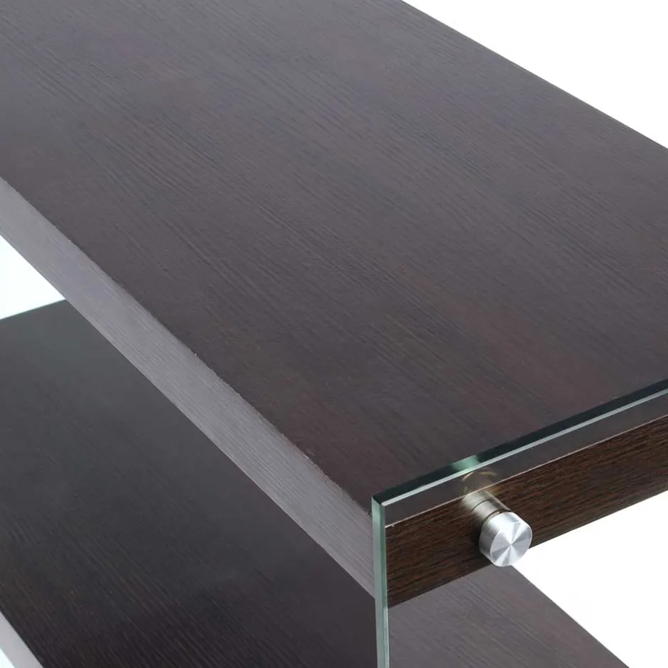 Wohnen 83x113x30 Regal in Walnussfarben MDF - Ucera