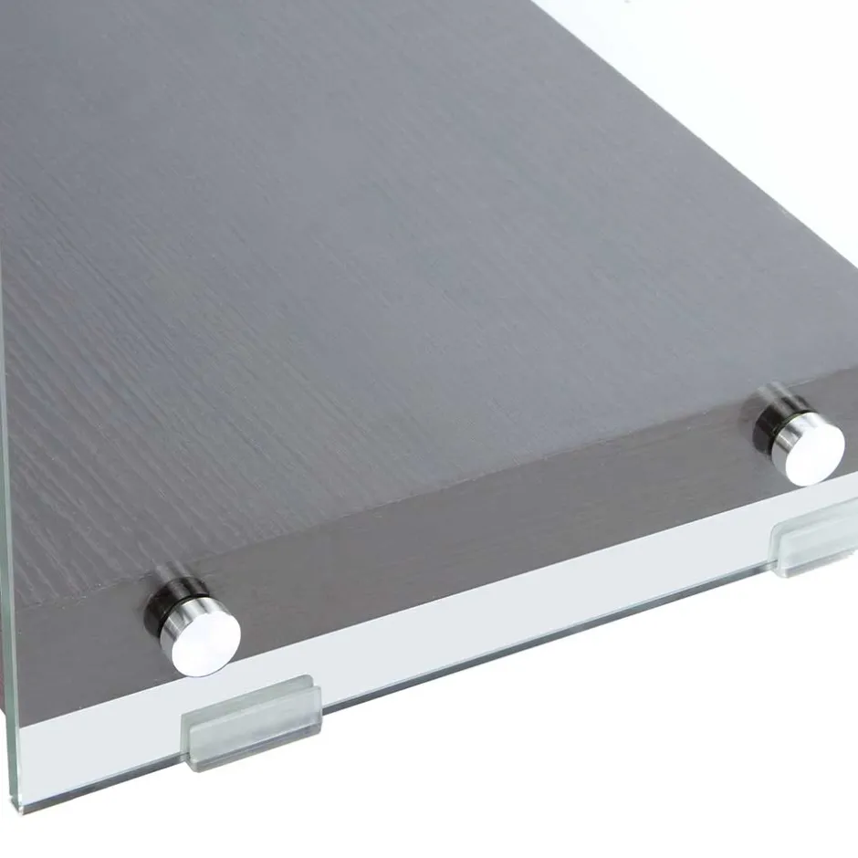 Wohnen 83x113x30 Regal in Walnussfarben MDF - Ucera