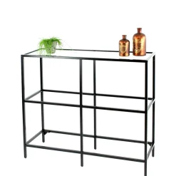 100x93x36 Regal mit drei - Glasablagen^Wohnen