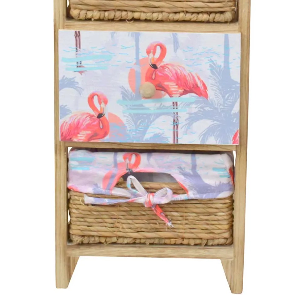 Wohnen 30x74x30 Regal mit Schubkästen & Körben - Scando