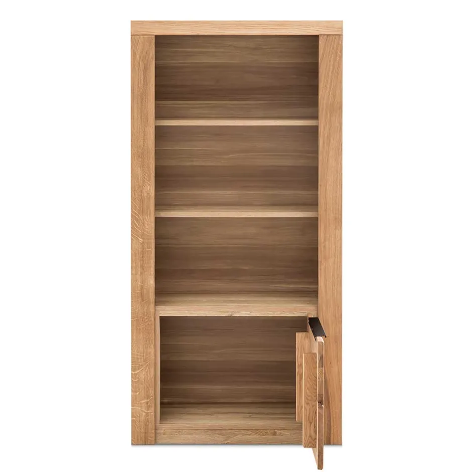 Wohnen 70x141x40 Regal mit Türfach in Eiche - Nelenia