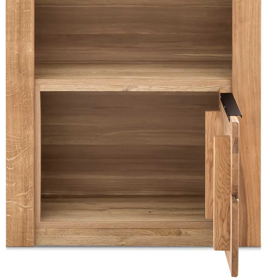 Wohnen 70x141x40 Regal mit Türfach in Eiche - Nelenia