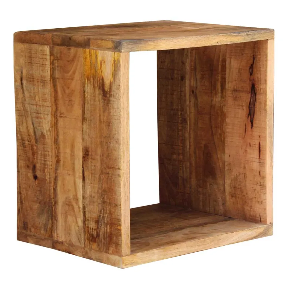 44x44x33 Regalwürfel aus Akazie Massivholz - Lindos^Wohnen Clearance