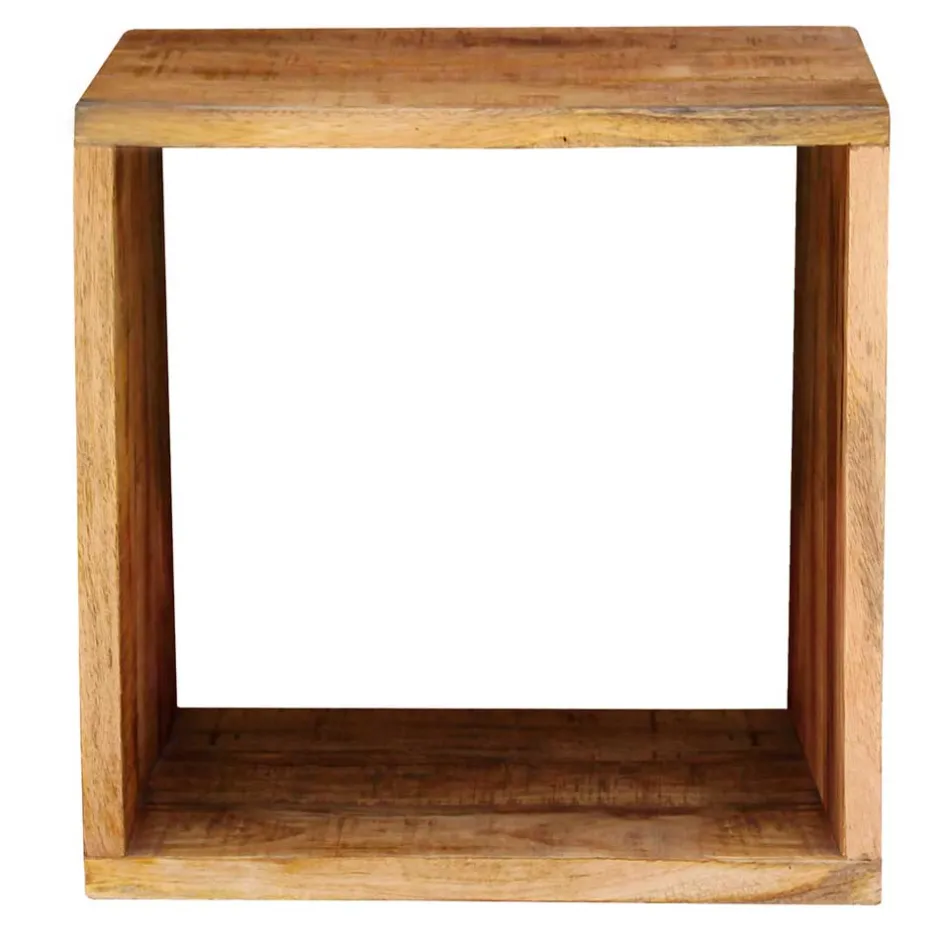 44x44x33 Regalwürfel aus Akazie Massivholz - Lindos^Wohnen Clearance