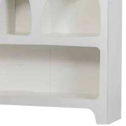 Wohnen 95x180x32 Retro Design Regal in Weiß - Tom