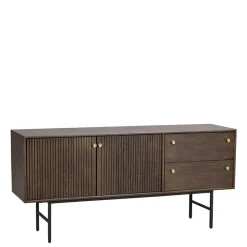 160x75x42 Retro Design Sideboard in Eiche dunkel - Cuzliav^Wohnen Best