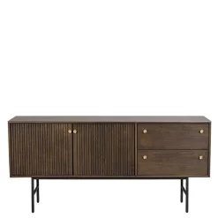 160x75x42 Retro Design Sideboard in Eiche dunkel - Cuzliav^Wohnen Best