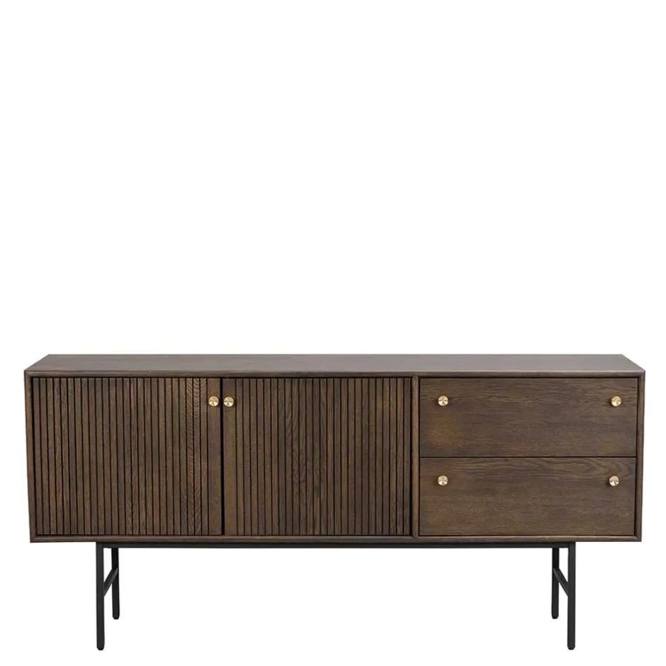 160x75x42 Retro Design Sideboard in Eiche dunkel - Cuzliav^Wohnen Best
