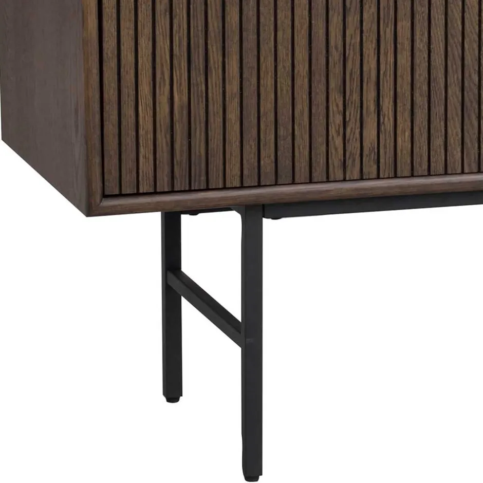 160x75x42 Retro Design Sideboard in Eiche dunkel - Cuzliav^Wohnen Best