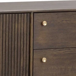 160x75x42 Retro Design Sideboard in Eiche dunkel - Cuzliav^Wohnen Best