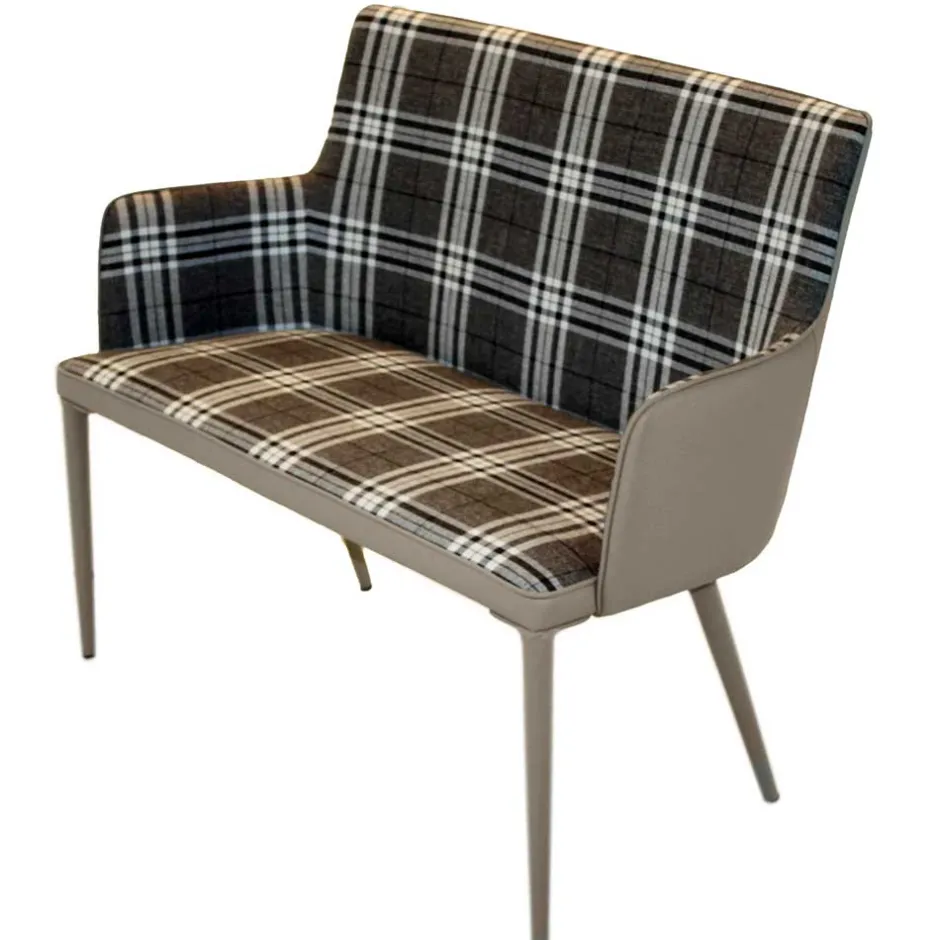 Wohnen 100x90x52 Retro Esszimmerbank in Kariert - Rave