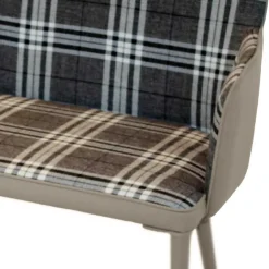 Wohnen 100x90x52 Retro Esszimmerbank in Kariert - Rave