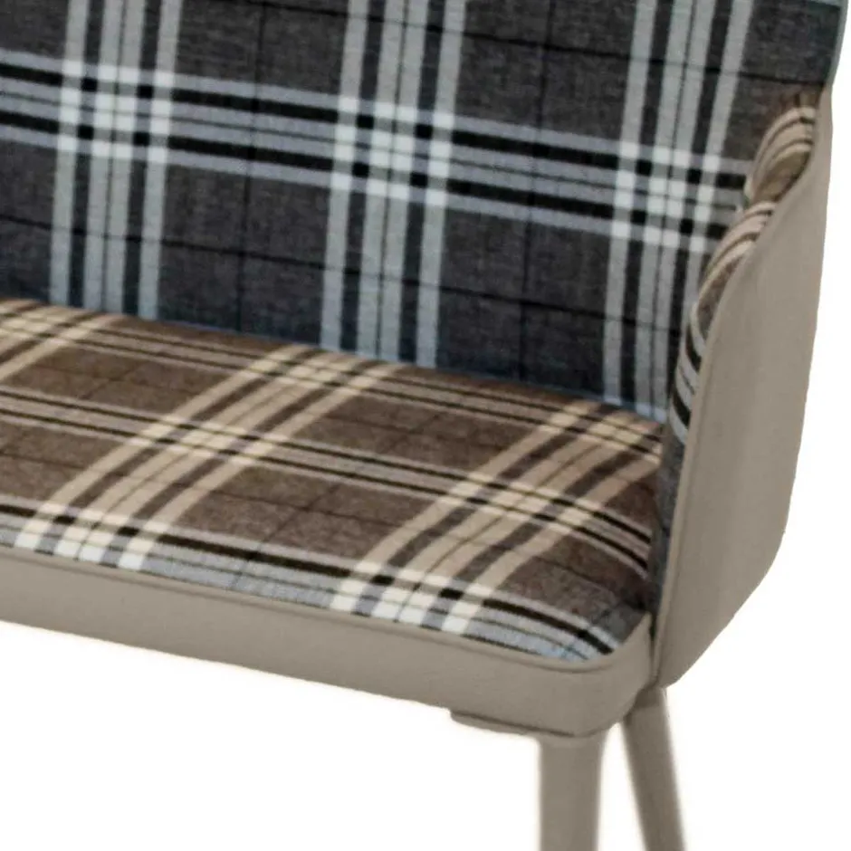 Wohnen 100x90x52 Retro Esszimmerbank in Kariert - Rave