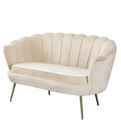 Wohnen 136x78x76 Retro Sofa im Muschel Design - Abboras