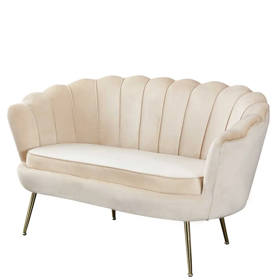 Wohnen 136x78x76 Retro Sofa im Muschel Design - Abboras