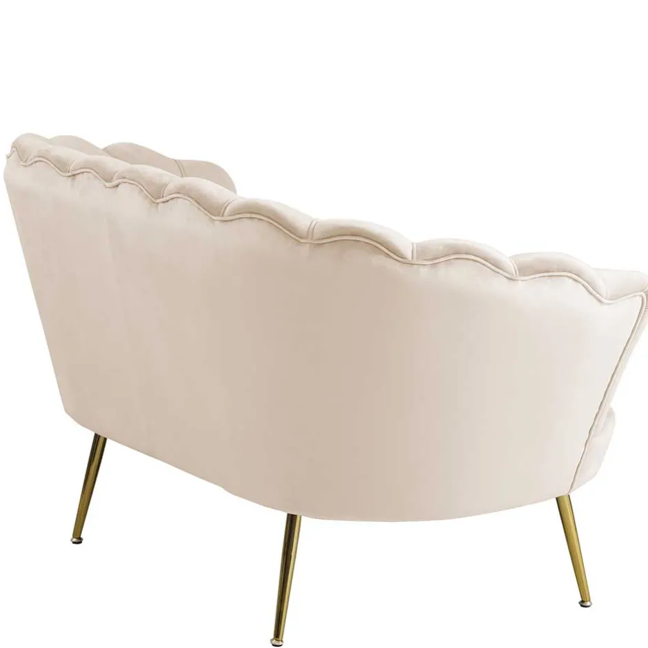 Wohnen 136x78x76 Retro Sofa im Muschel Design - Abboras