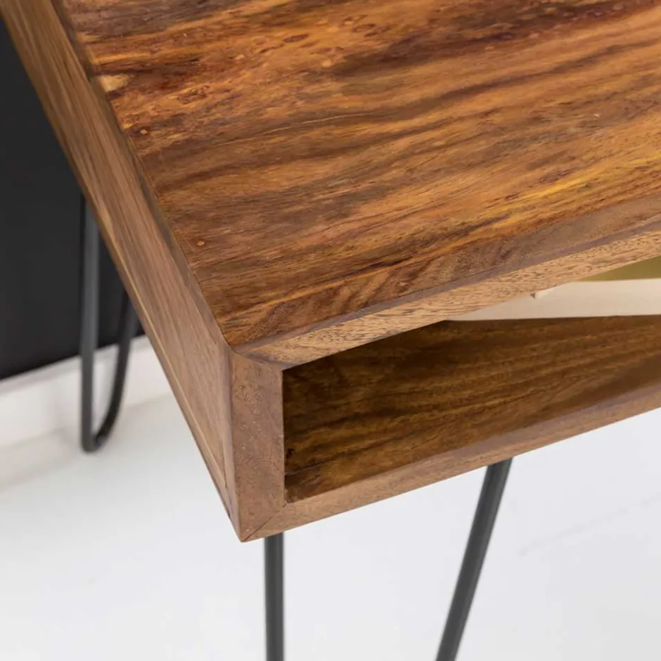 110x76x60 Retrodesign Schreibtisch aus Sheesham Holz - Seriacus^Wohnen Hot