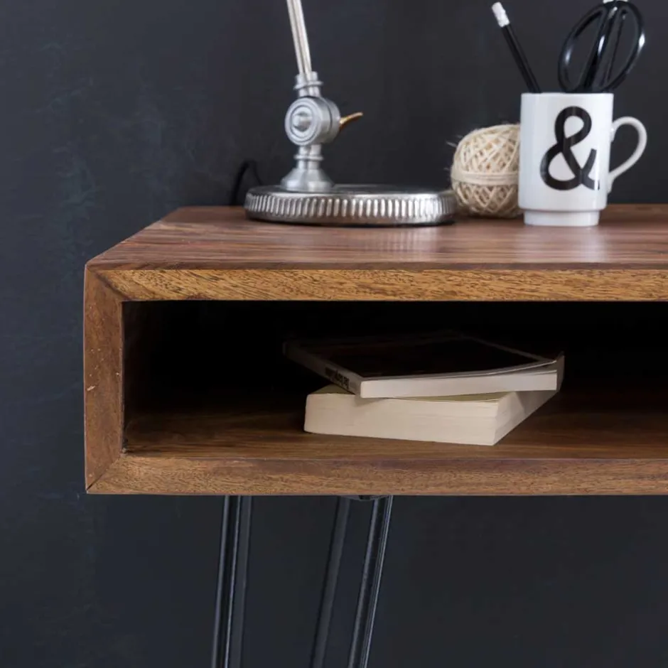 110x76x60 Retrodesign Schreibtisch aus Sheesham Holz - Seriacus^Wohnen Hot