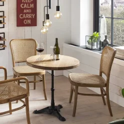 Wohnen 44x93x53 Retrostuhl aus Teakholz - Adne