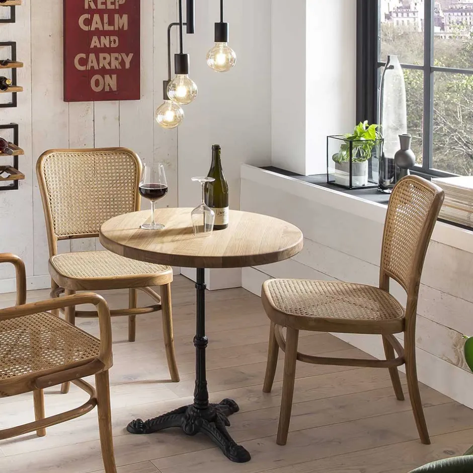 Wohnen 44x93x53 Retrostuhl aus Teakholz - Adne