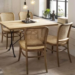 Wohnen 44x93x53 Retrostuhl aus Teakholz - Adne