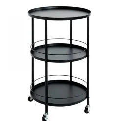 Wohnen 45x75x45 Runder Barwagen aus Metall - Stokes