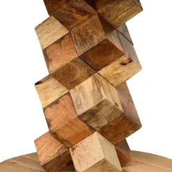 Wohnen 40x45x40 runder Designtisch aus Massivholz - Sanyra