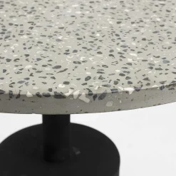 40x55x40 runder Sofatisch mit Terrazo Platte - Iconia^Wohnen Best