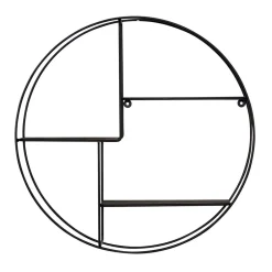 50x50x12 Rundes Wandregal in Schwarz - Anatana^Wohnen Hot