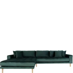 290x76x170 Samt Ecksofa im Skandi Design - Bonisa^Wohnen Best