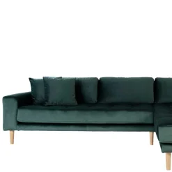 290x76x170 Samt Ecksofa im Skandi Design - Bonisa^Wohnen Best
