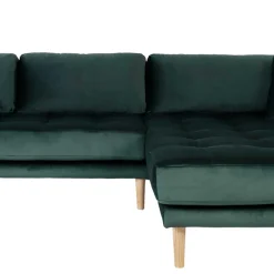 290x76x170 Samt Ecksofa im Skandi Design - Bonisa^Wohnen Best