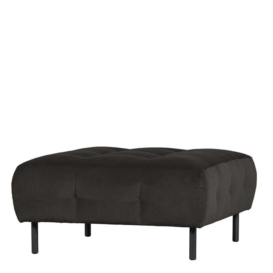 90x45x90 Samt Sitzhocker in Graubraun - Centur^Wohnen Clearance