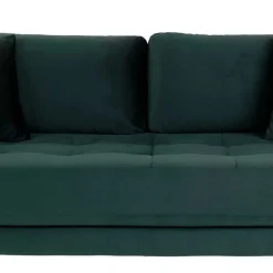 Wohnen 180x76x93 Samt Wohnzimmercouch in Dunkelgrün - Secilia