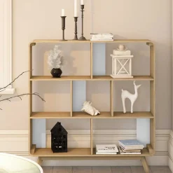 Wohnen 122x126x29 Scandi Standregal in Natur - Jendren